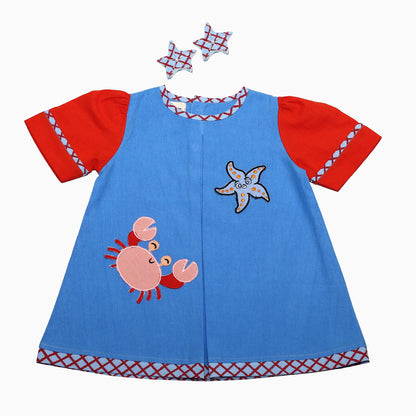 Crabby Coastline A-Line Dress