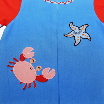 Crabby Coastline A-Line Dress