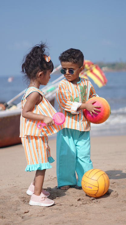 Peachy Wave Summer Co-ord Set