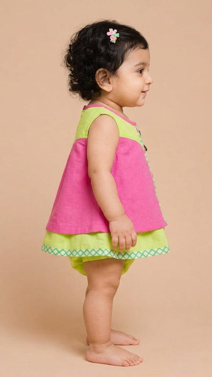 Colorblock Hot pink set