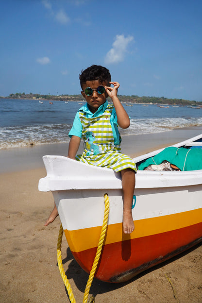 Peppy Dungaree Set For Boy