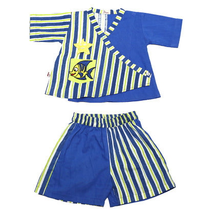 Ocean Stripe Kimono Co-ord Set