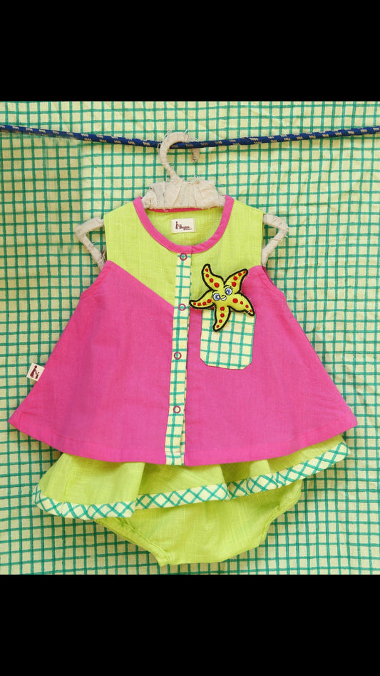 Colorblock Hot pink set