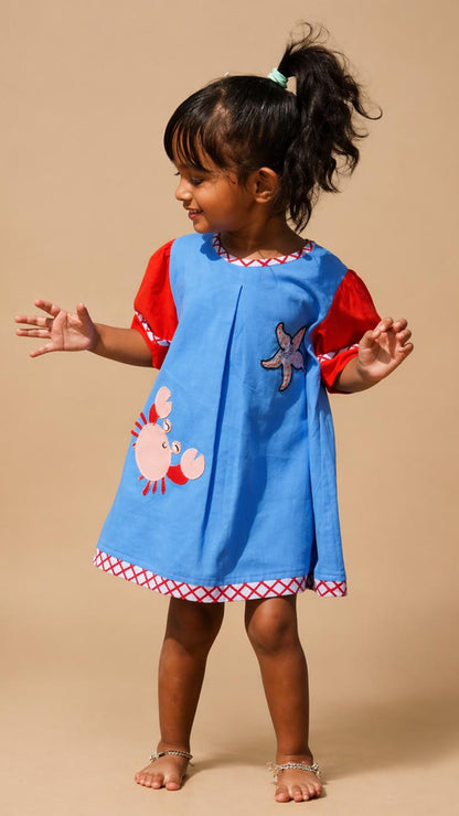 Crabby Coastline A-Line Dress