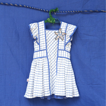 Sea Star Checkered Pinafore Dress