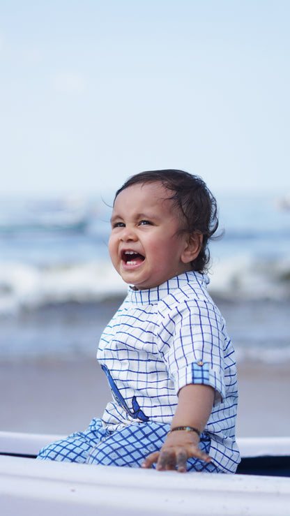 Blue Whale Checkered Co-ord Set