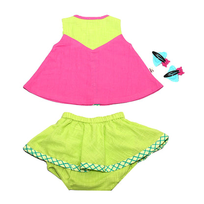 Colorblock Hot pink set