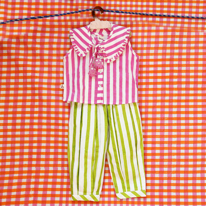 Candy Stripes & Lime Breeze Co-ord Set