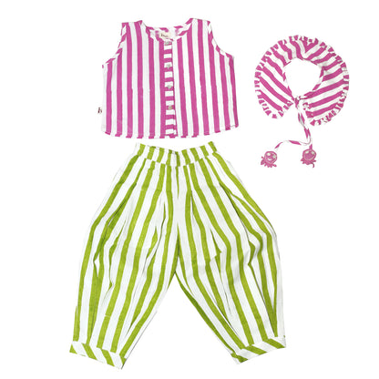 Candy Stripes & Lime Breeze Co-ord Set