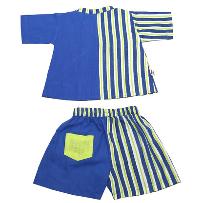 Ocean Stripe Kimono Co-ord Set