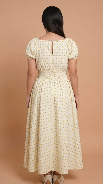 Polka Dot Flower Patch Dress