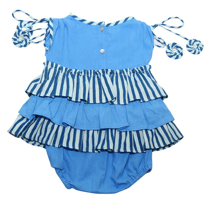 Blue Lagoon Ruffle Fish Top