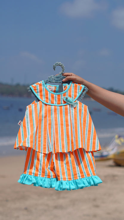 Peachy Wave Summer Co-ord Set