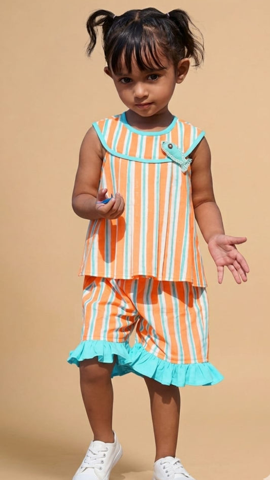Peachy Wave Summer Co-ord Set