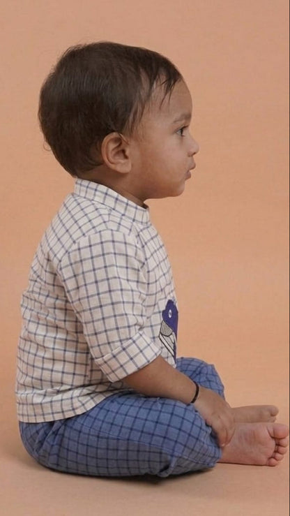 Blue Whale Checkered Co-ord Set