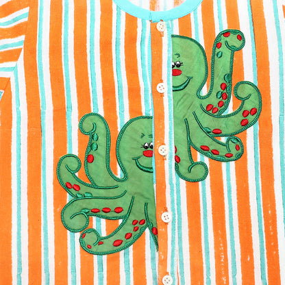 OctoSplash Striped Kurta & Lagoon Pant Set