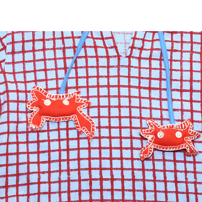 Red Crab Checkered Hoodie Co-ord Set