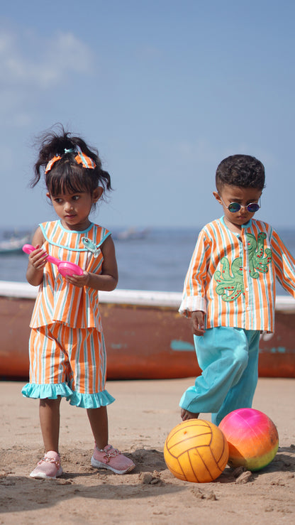 Peachy Wave Summer Co-ord Set