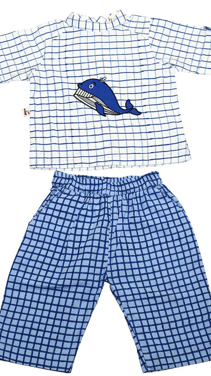 Blue Whale Checkered Co-ord Set