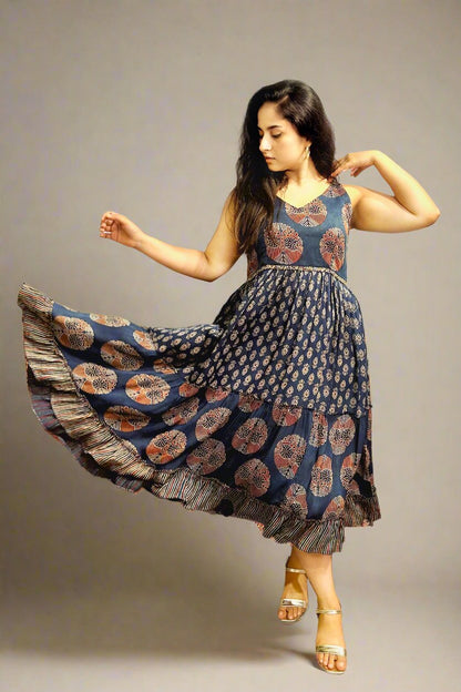 Nivi Embroidered long dress
