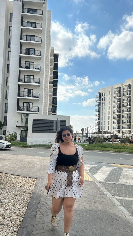 Polka Breeze Puff-Sleeve Co-ord Set