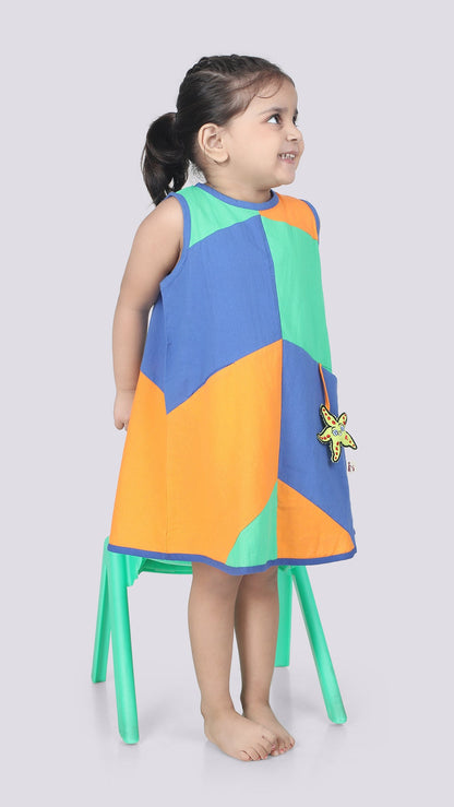 Stella Color-Blocked A-Line Dress