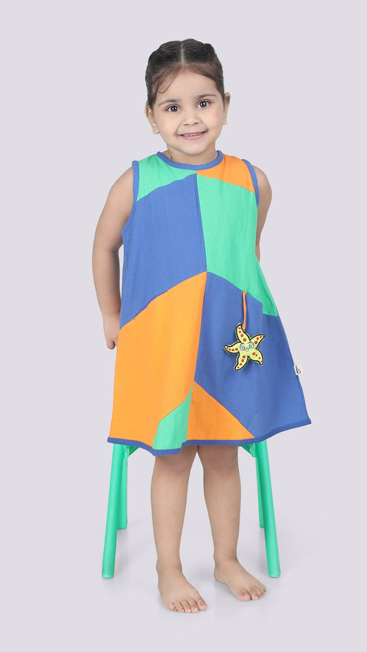 Stella Color-Blocked A-Line Dress