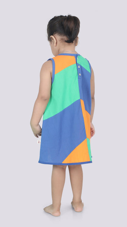 Stella Color-Blocked A-Line Dress