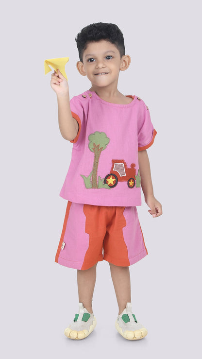 Zayn Color-Blocked Shorts Set