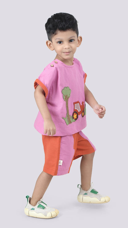 Zayn Color-Blocked Shorts Set