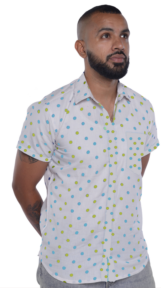 Men'S Polka Dot Print Shirt