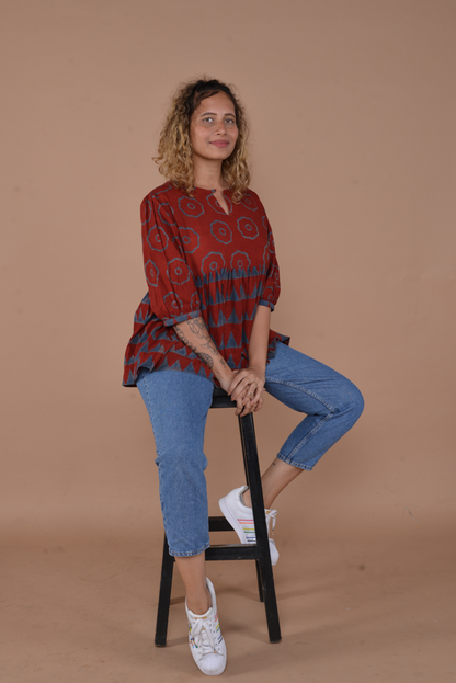 The Geometric Peplum Tunic