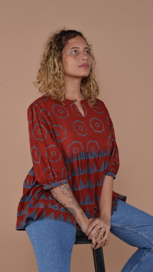 The Geometric Peplum Tunic