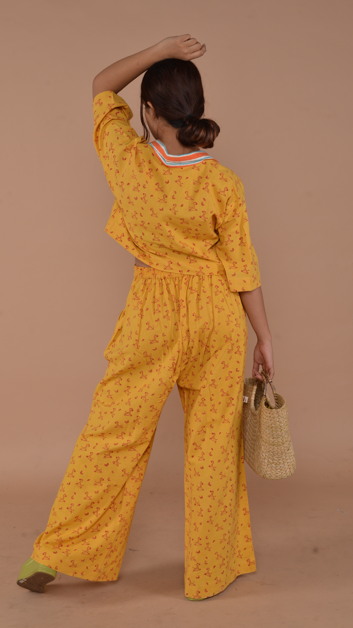 Saffron Bloom Cropped Co-ord Set