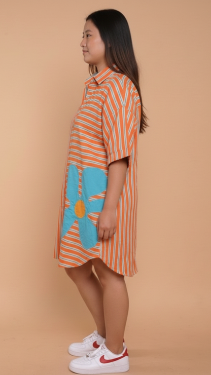 Flower Patch Shirt Dress