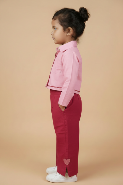 Rosy Twirl Kids Co-ord Set