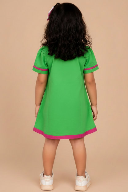 The Jolly Green Pleat Dress