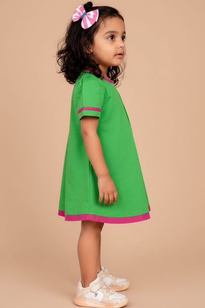 The Jolly Green Pleat Dress