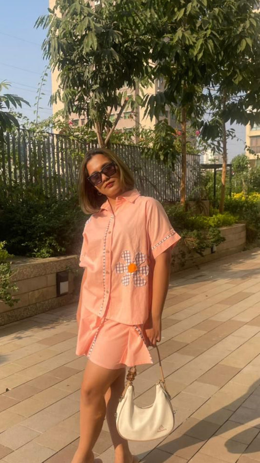 Peachy Bloom Skort Set