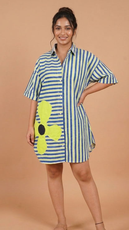 Flower Patch Shirt Dress