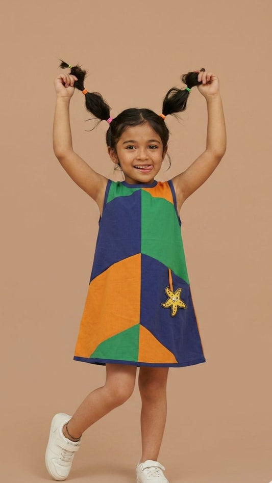 Tropical  Starfish A-Line Dress