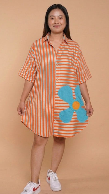 Flower Patch Shirt Dress