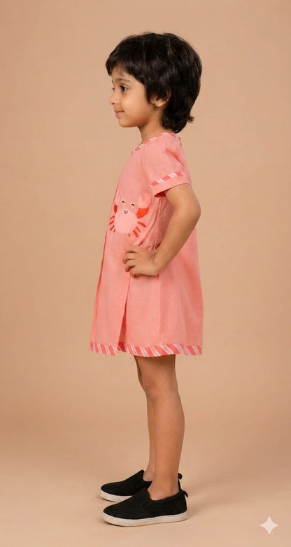 Peach Dress For Girls