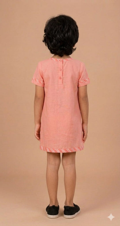 Peach Dress For Girls