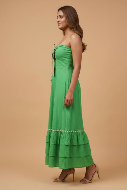 Lagoon Glow Slit Dress