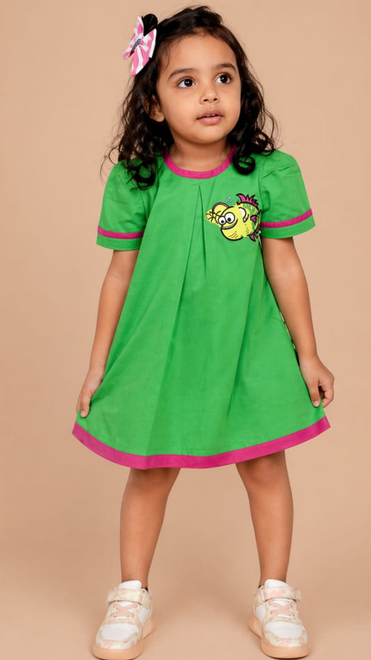 The Jolly Green Pleat Dress