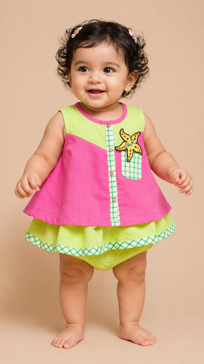 Colorblock Hot pink set