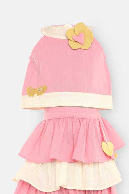 Flora two-piece skirt set.