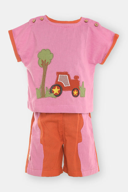 Zayn Color-Blocked Shorts Set