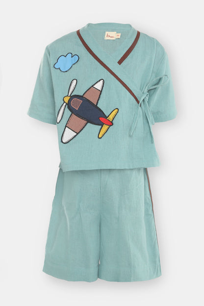 Sky Top & Shorts Set